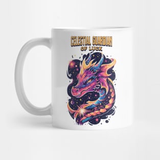 Cosmic Luck Guardian: Celestial Dragon of Galaxies Mug